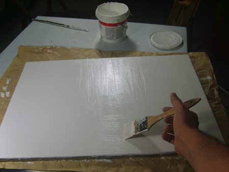 Corsi di Pittura Latina - Preparazione base per dipingere con colori ad  olio. La base per dipingere ad olio su una tela già preparata con gesso  acrilico si può dare sia con